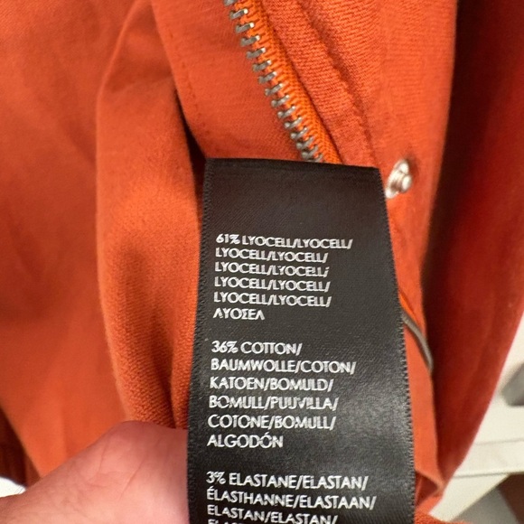 Liverpool Orange Rust Cinch Hem Utility Jacket Size Medium - Picture 6 of 16